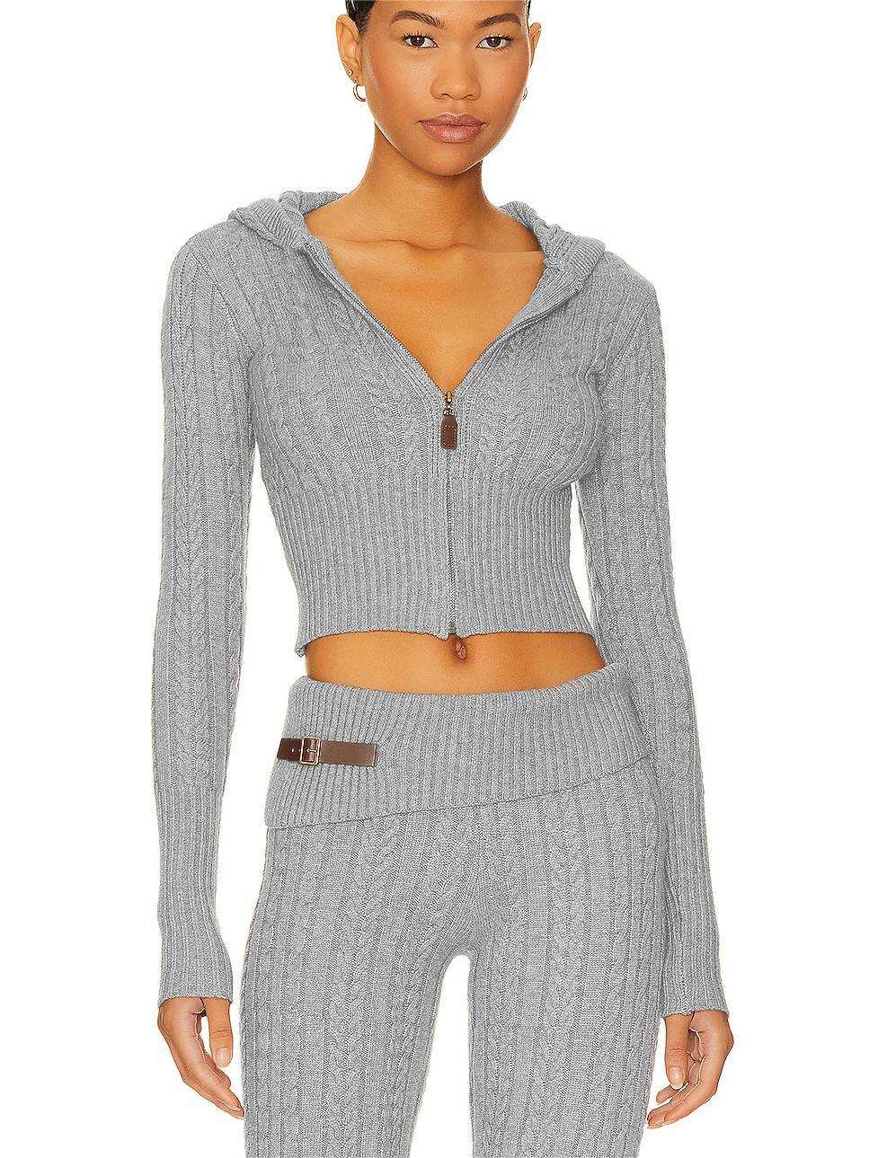 Mayce Elegante™ Signature Cable Knit Hooded Set