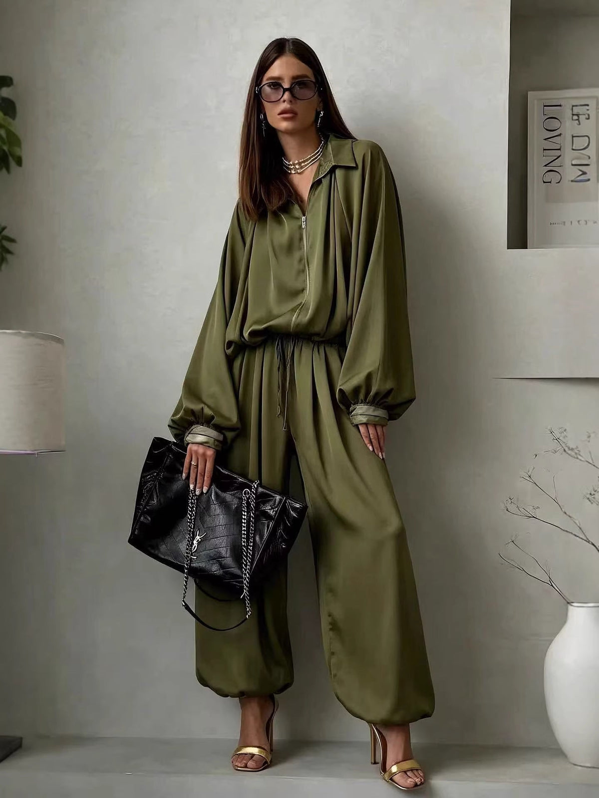 Lapel two-piece set - front view