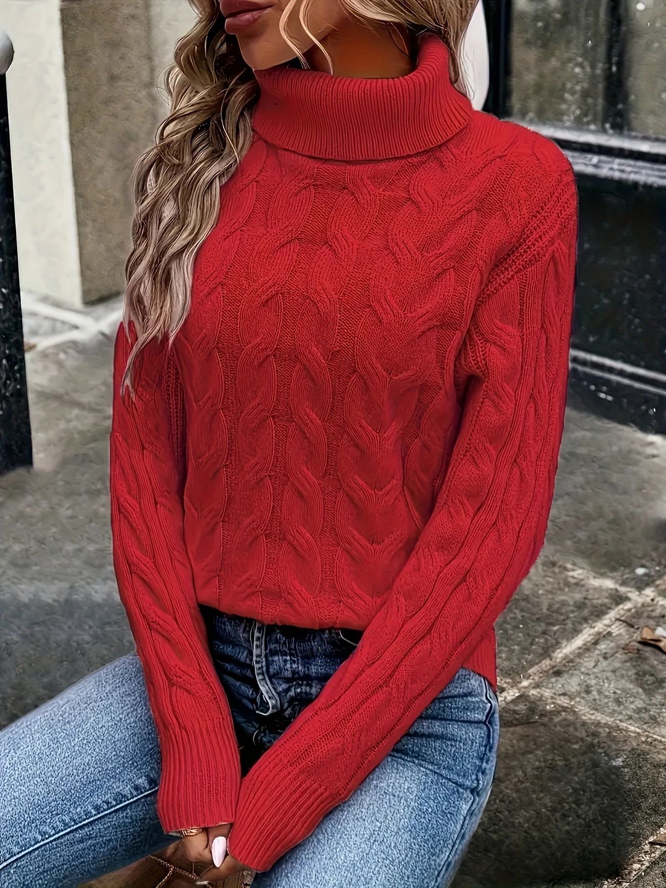 Milano Knit Turtleneck Sweater