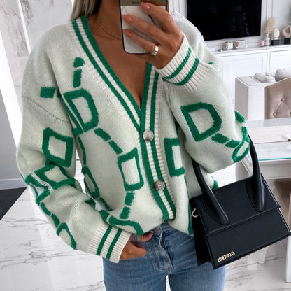 Vienna Geo Knit Cardigan