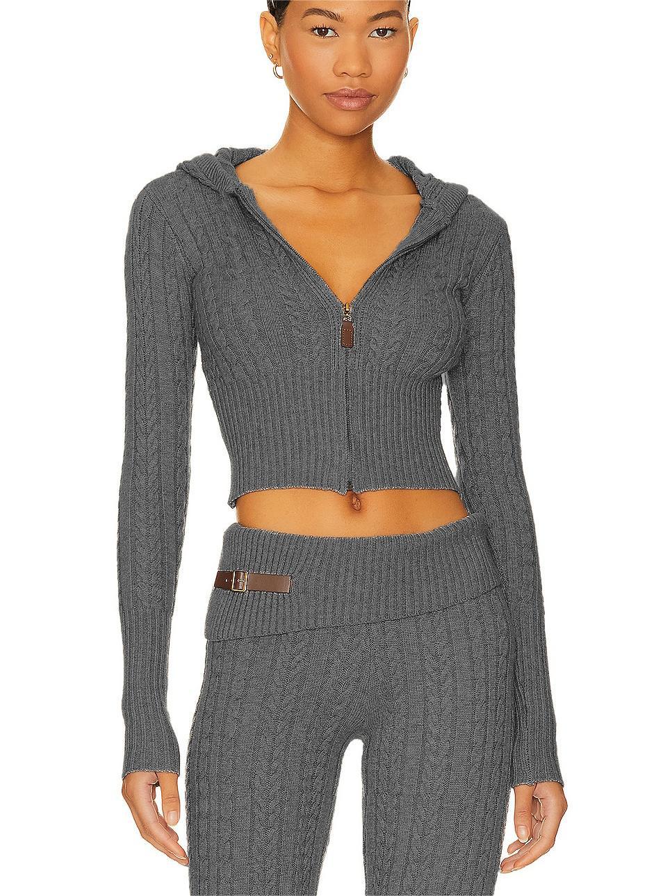 Mayce Elegante™ Signature Cable Knit Hooded Set