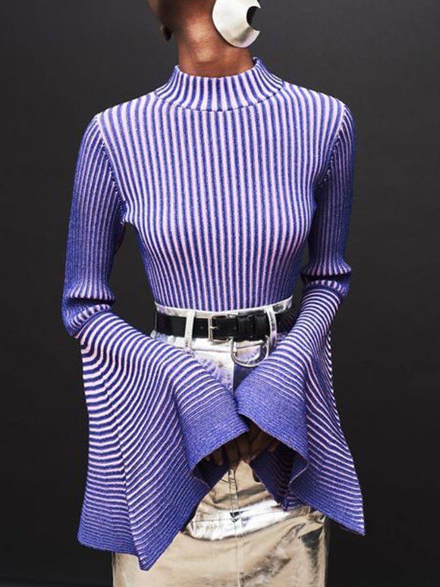 Brielle Flare-Sleeve Knit Top