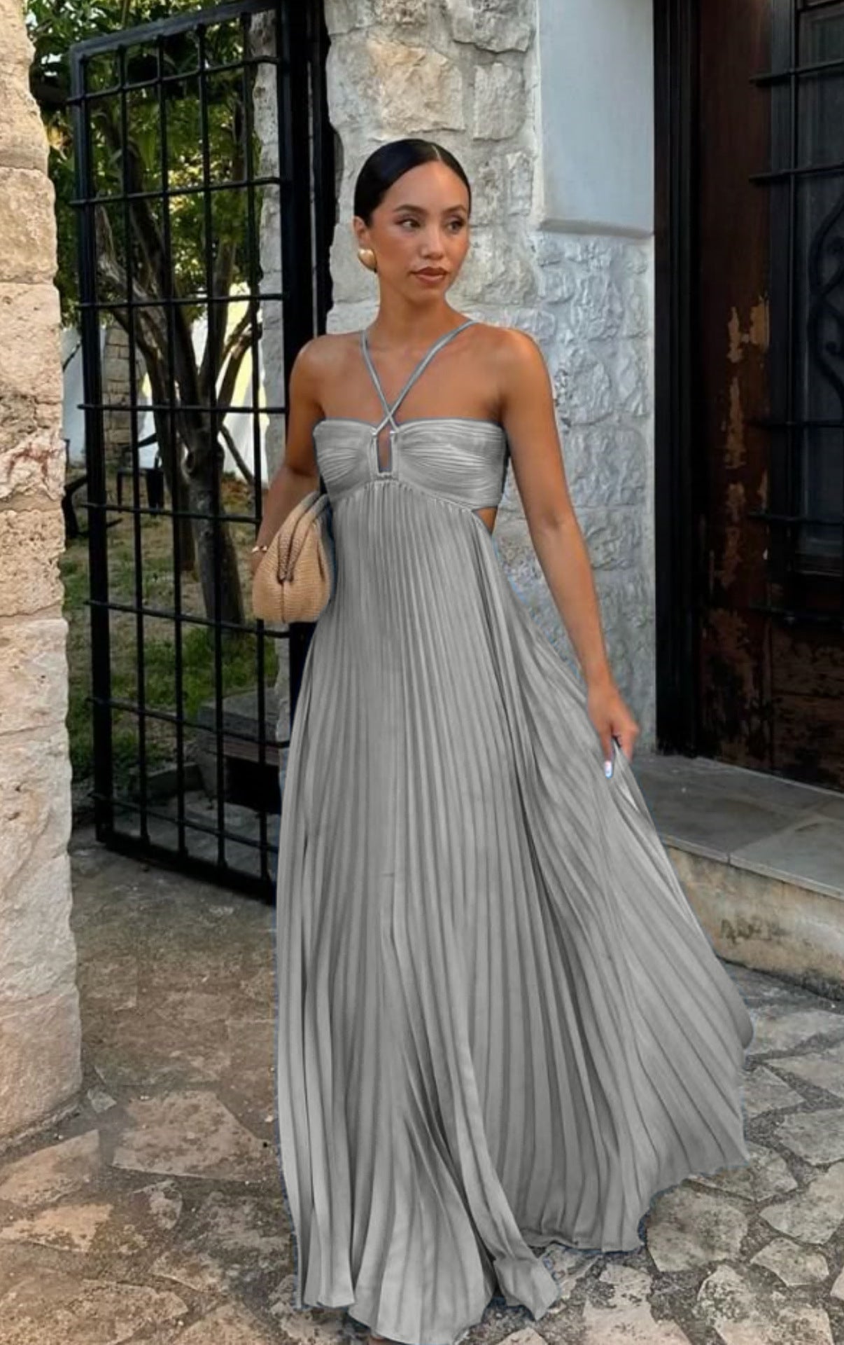 Celeste Pleated Maxi Dress