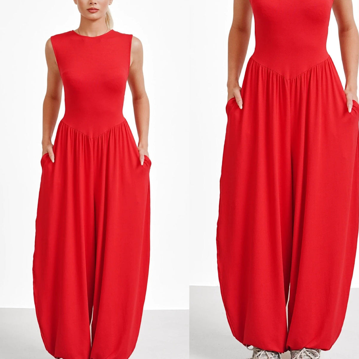 Odette Sleeveless Wide-Leg Jumpsuit
