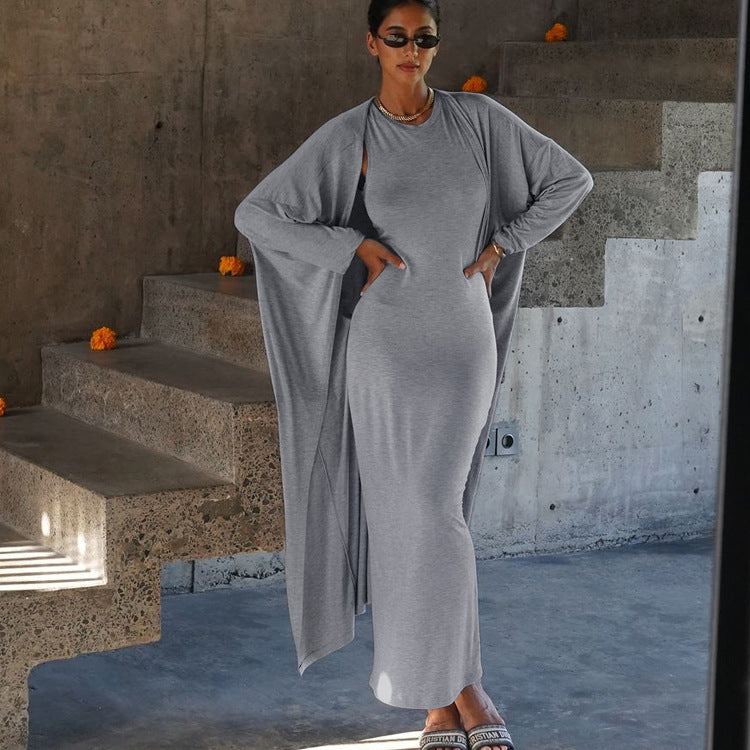 Elora Minimal Grey Two-Piece Set