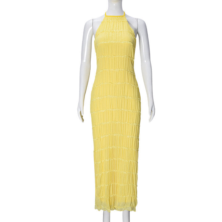 Serene Knit Halter Maxi Dress