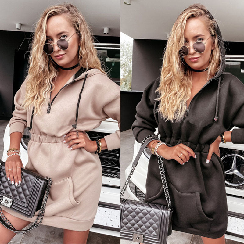 Hooded Oversize Sweatshirt Dress