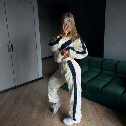 Nadia Colorblock Zip Cardigan and Jogger Set