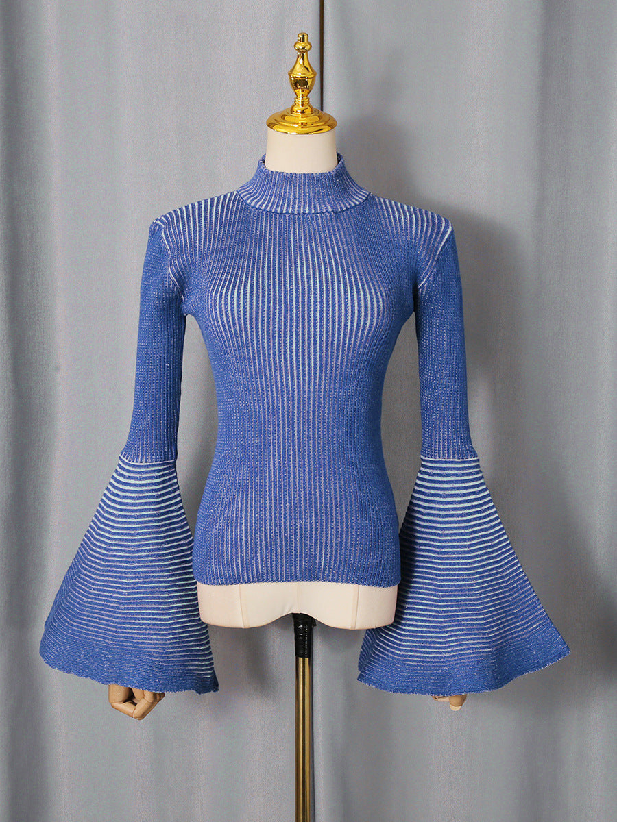 Brielle Flare-Sleeve Knit Top