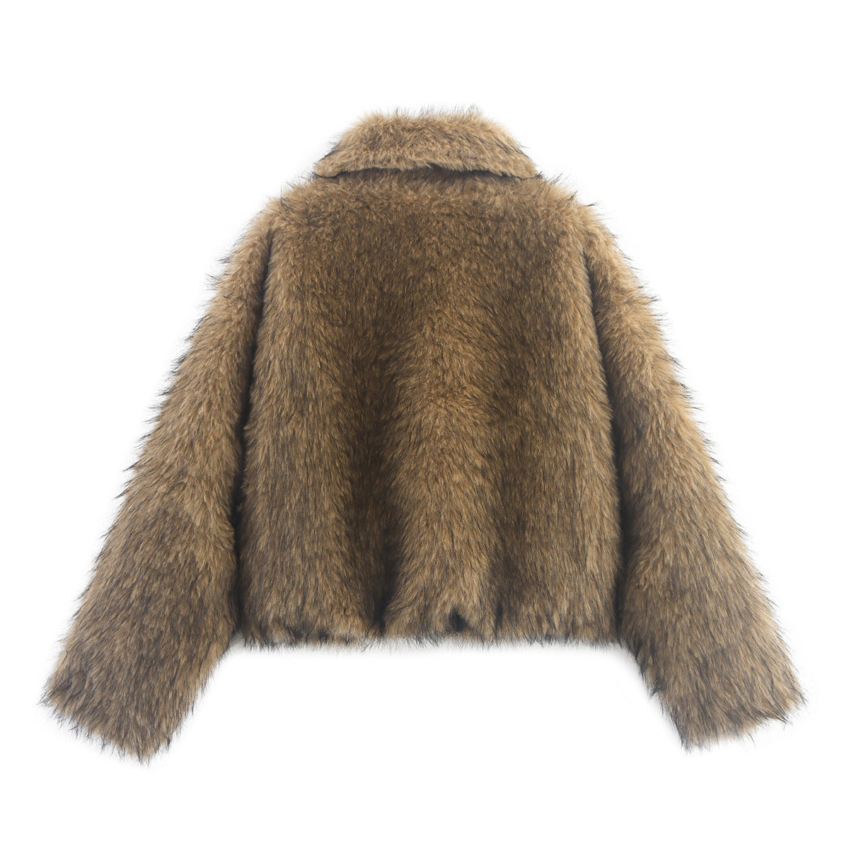 Faux Fur Collar Short Coat