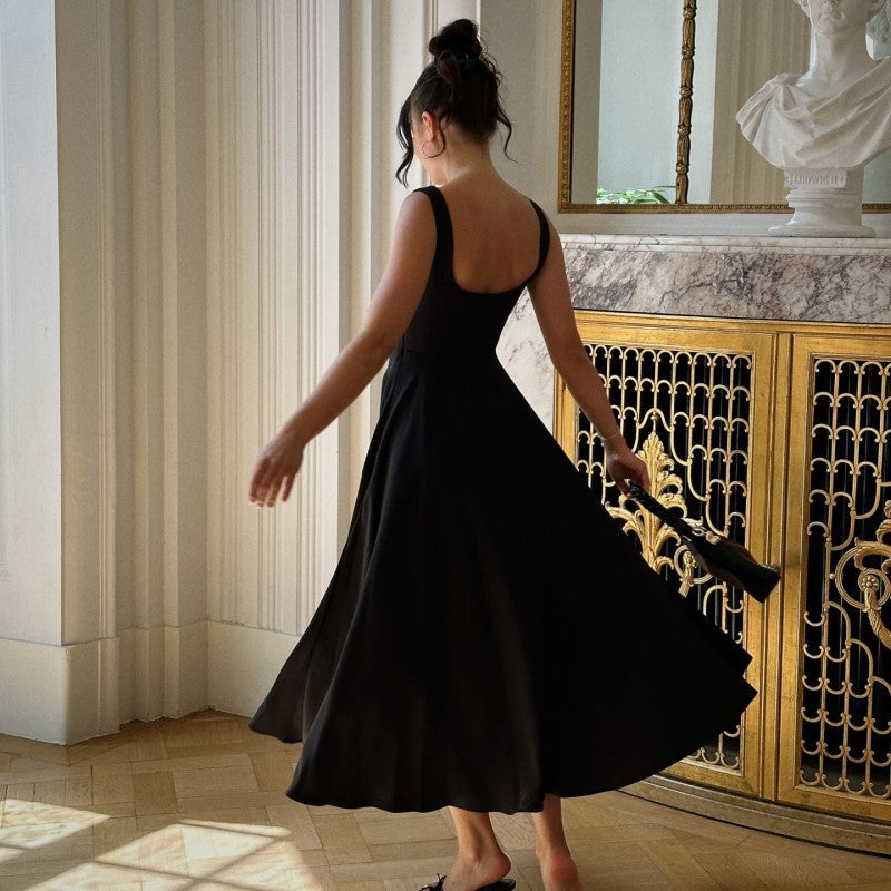 Bella Satin Strapless Maxi Dress