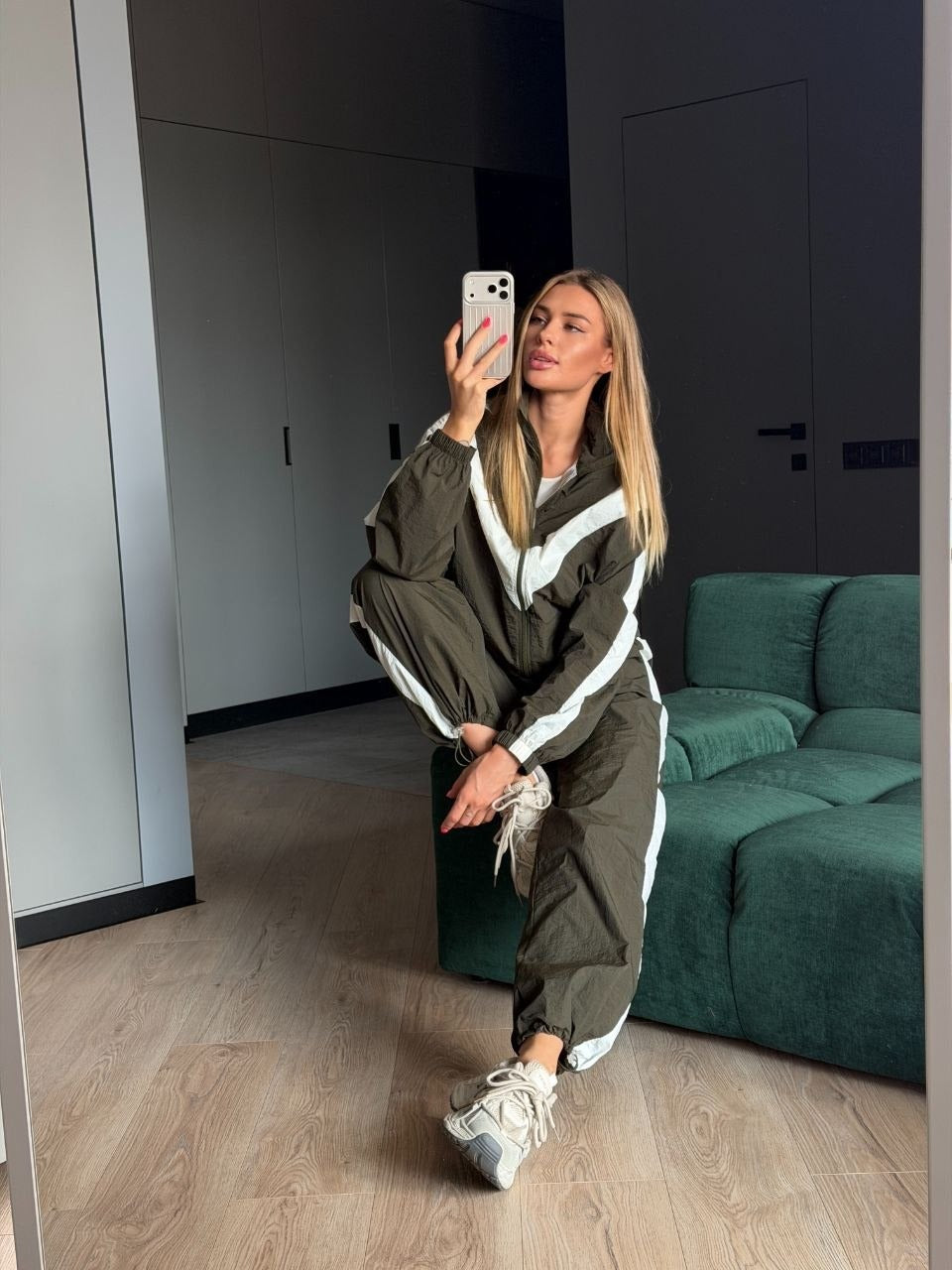 Nadia Colorblock Zip Cardigan and Jogger Set