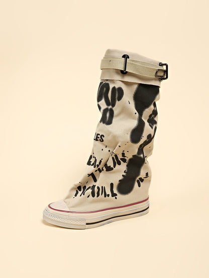 Rowan Graffiti Buckle Boots