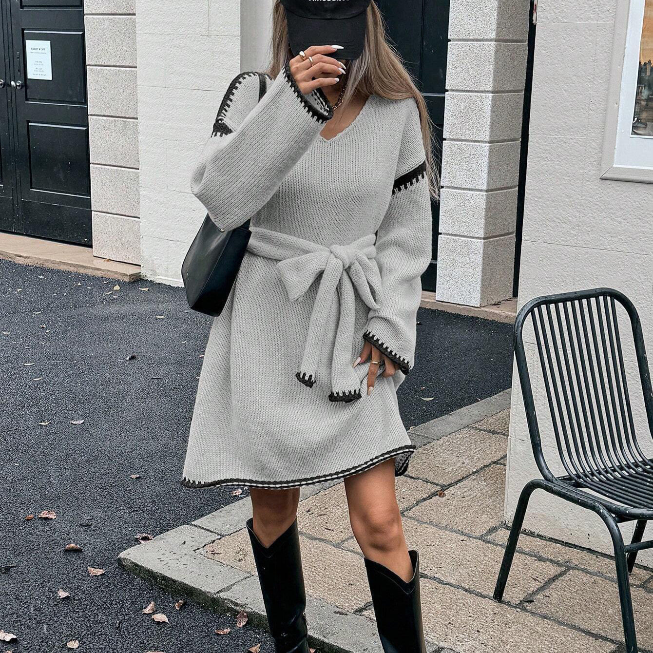Noelle Cozy Grace Belted Knit Cardigan