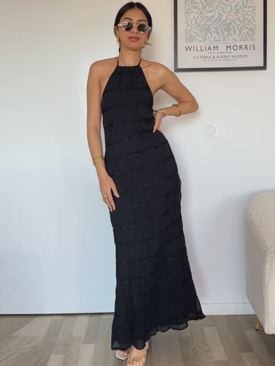 Serene Knit Halter Maxi Dress