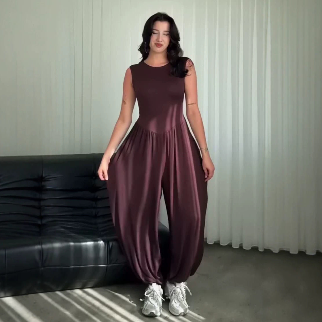 Odette Sleeveless Wide-Leg Jumpsuit