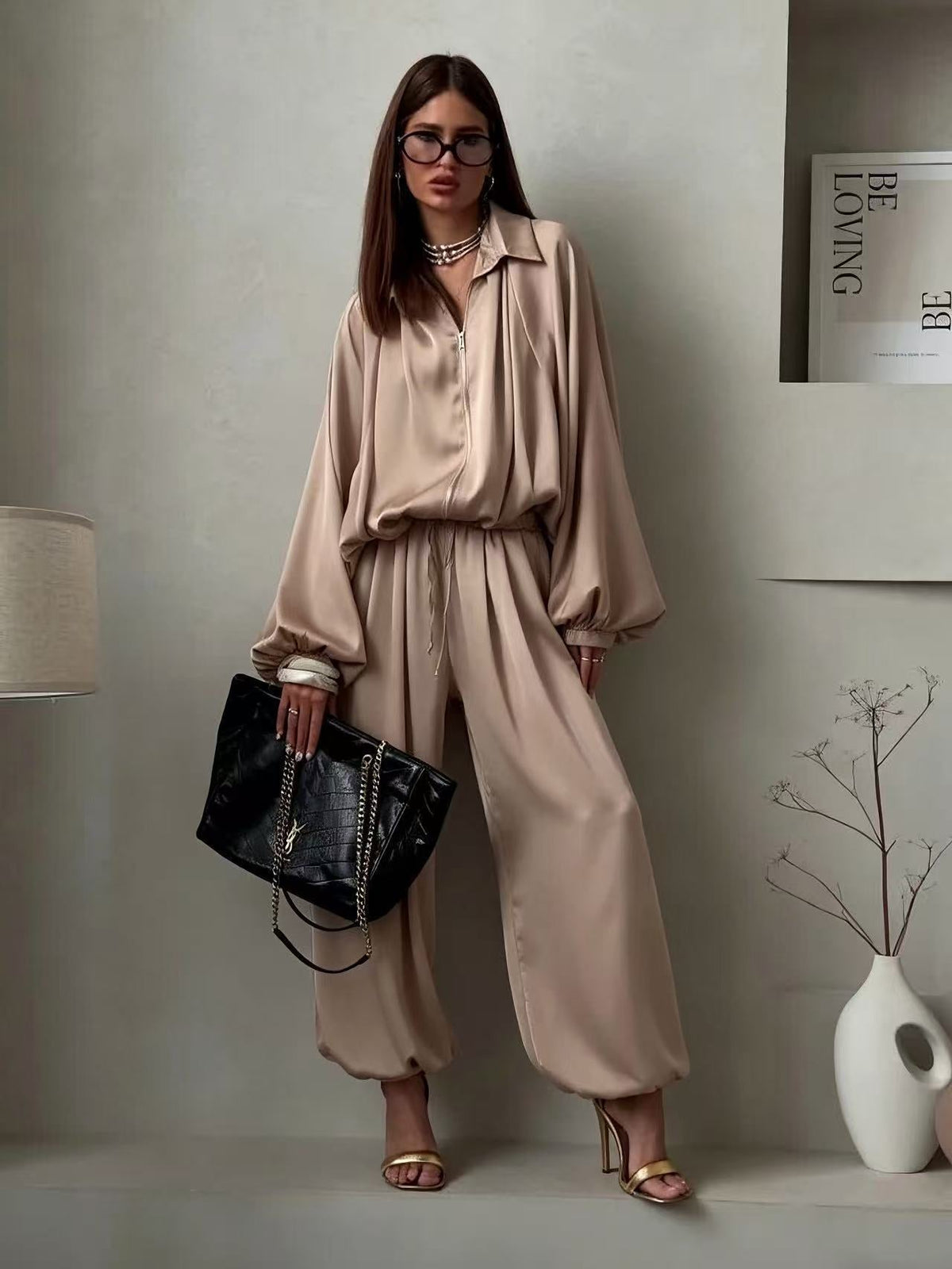 Lapel two-piece set - styled look