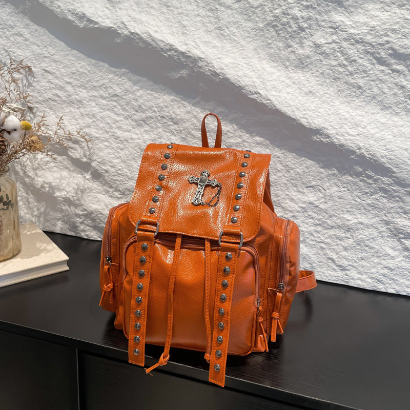 Skylar Studded PU Leather Backpack