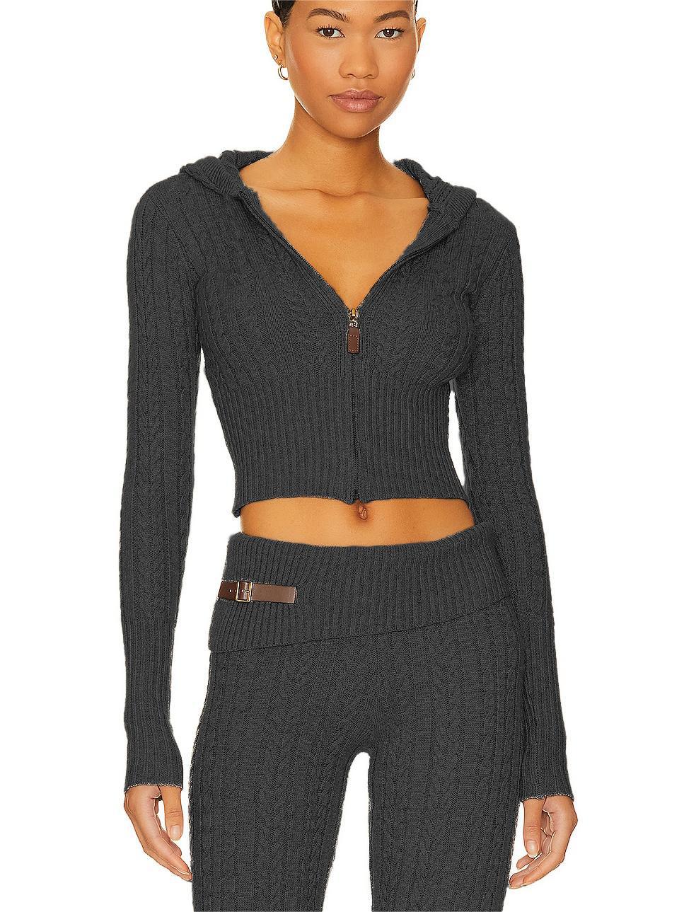 Mayce Elegante™ Signature Cable Knit Hooded Set