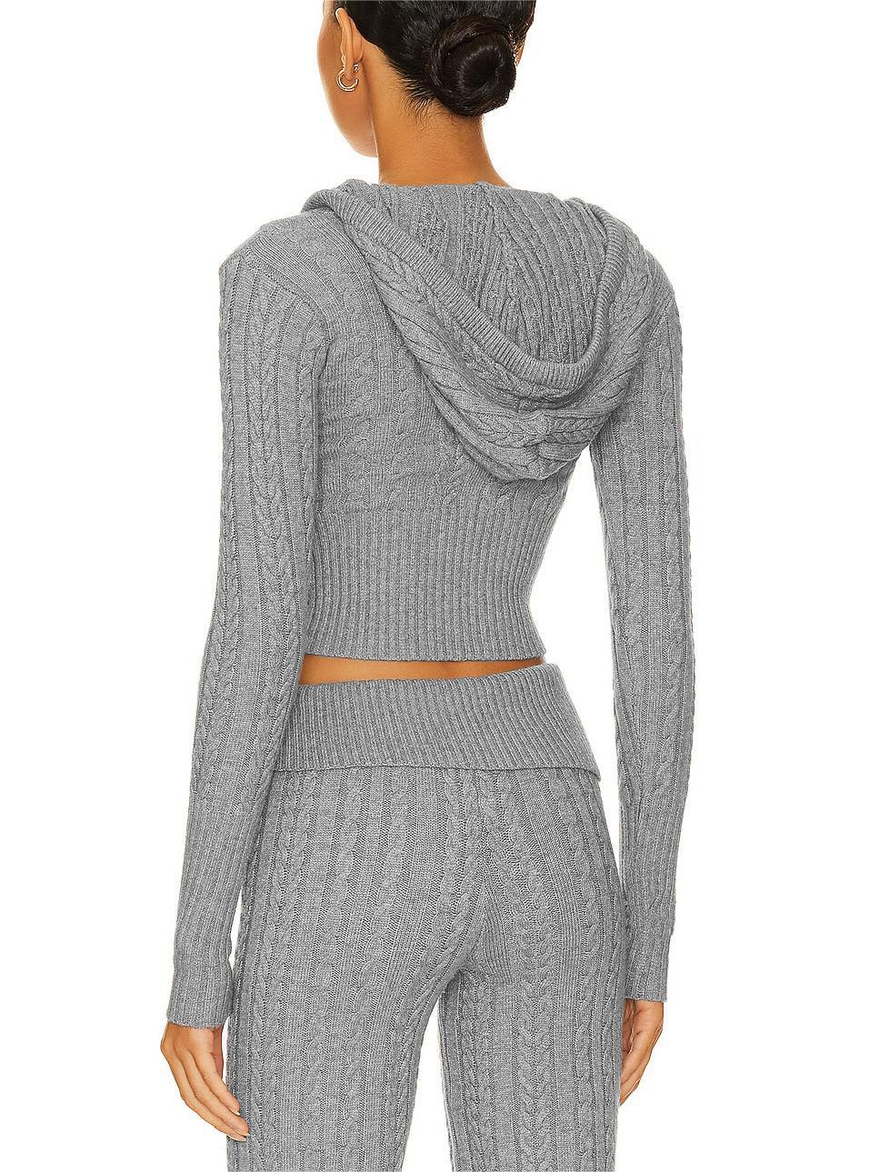 Mayce Elegante™ Signature Cable Knit Hooded Set
