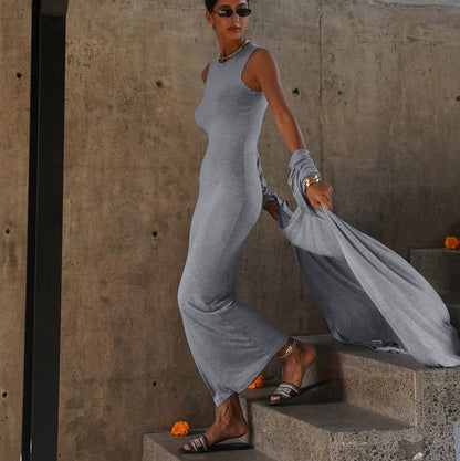 Elora Minimal Grey Two-Piece Set