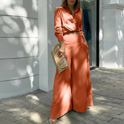 Amara Satin Long Dress Set