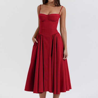 Vivienne Corset-Detail Midi Dress