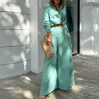 Amara Satin Long Dress Set