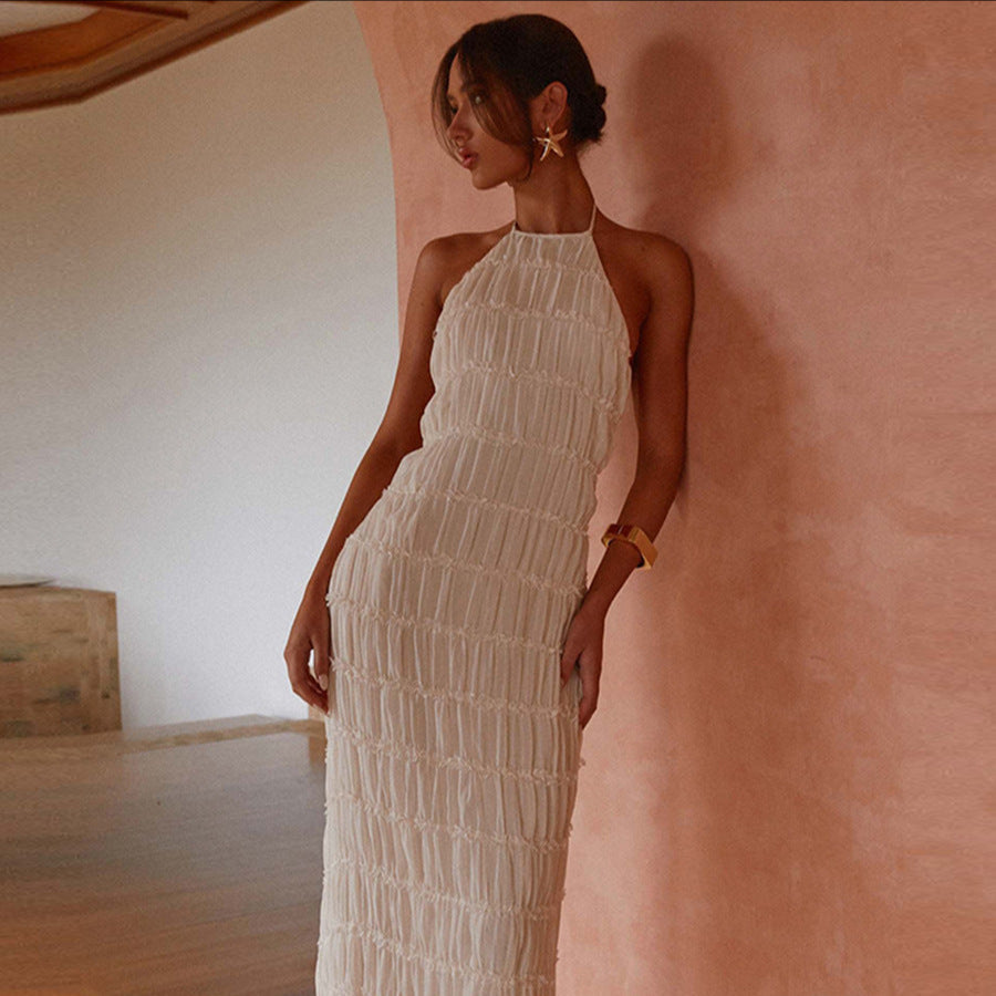 Serene Knit Halter Maxi Dress