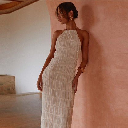 Serene Knit Halter Maxi Dress