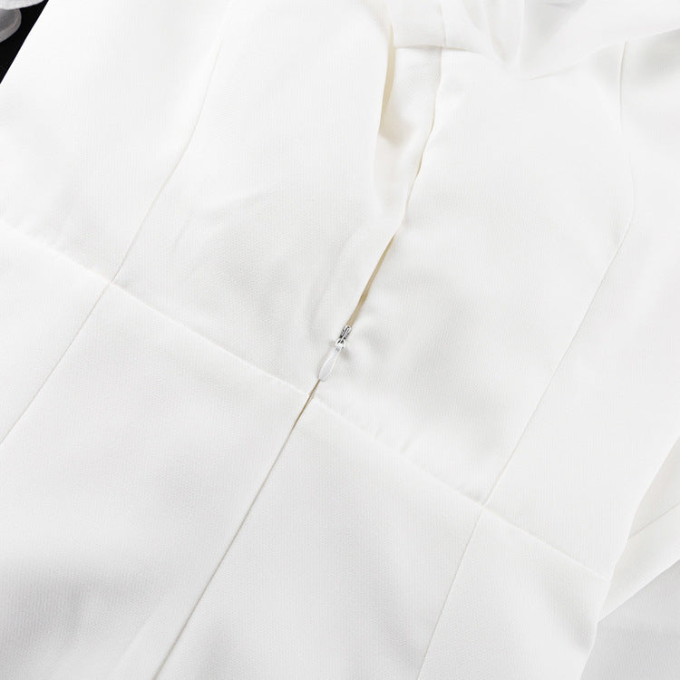 Blanche Mermaid Gown – Square-Neck Long-Sleeve