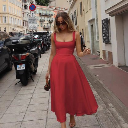 Bella Satin Strapless Maxi Dress