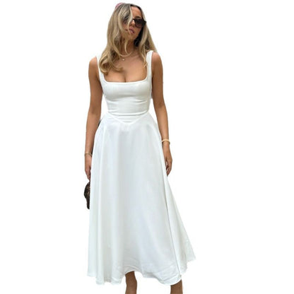 Bella Satin Strapless Maxi Dress
