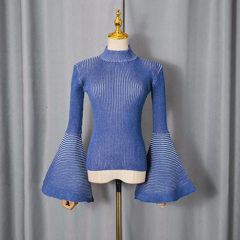 Brielle Flare-Sleeve Knit Top