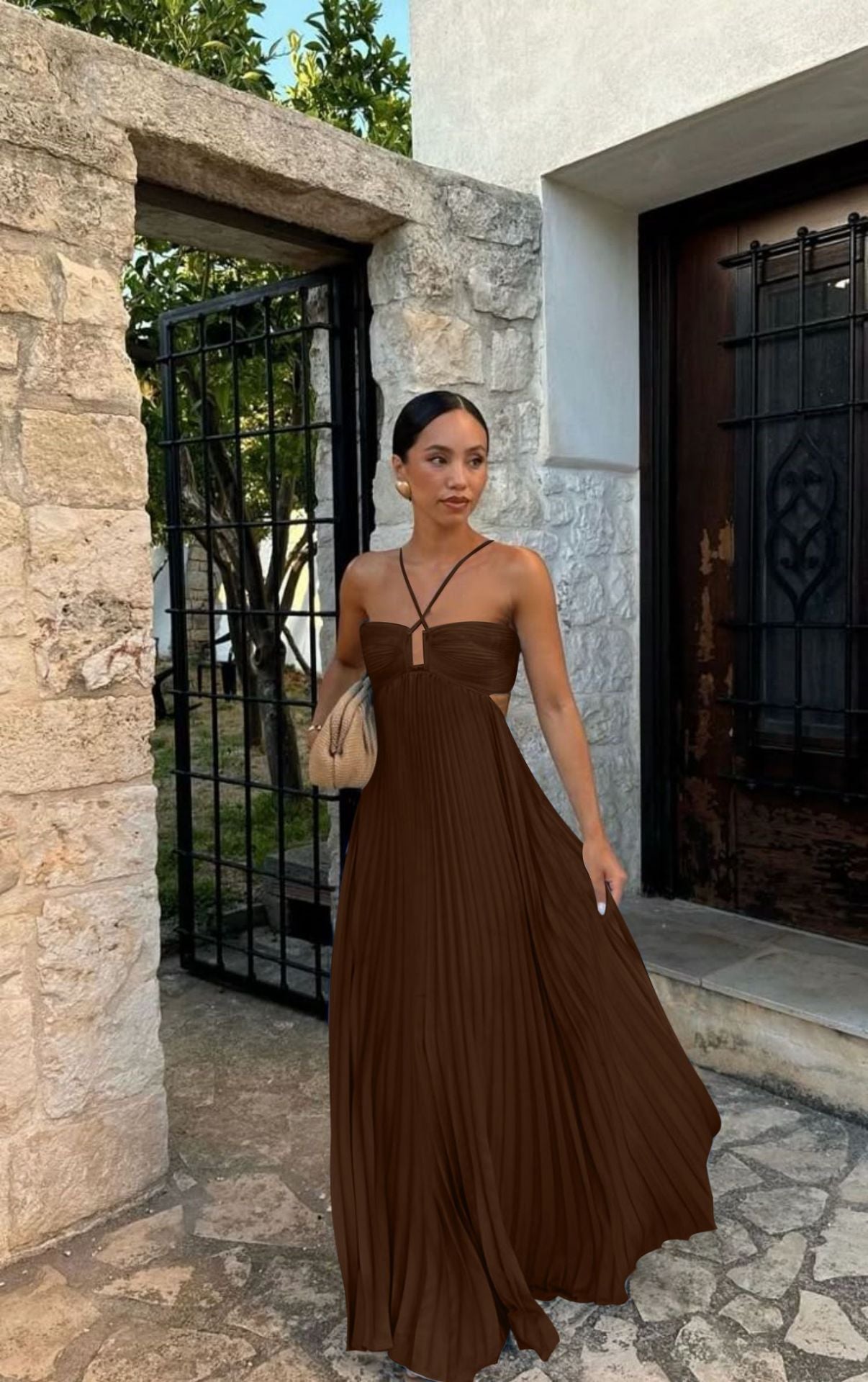 Celeste Pleated Maxi Dress
