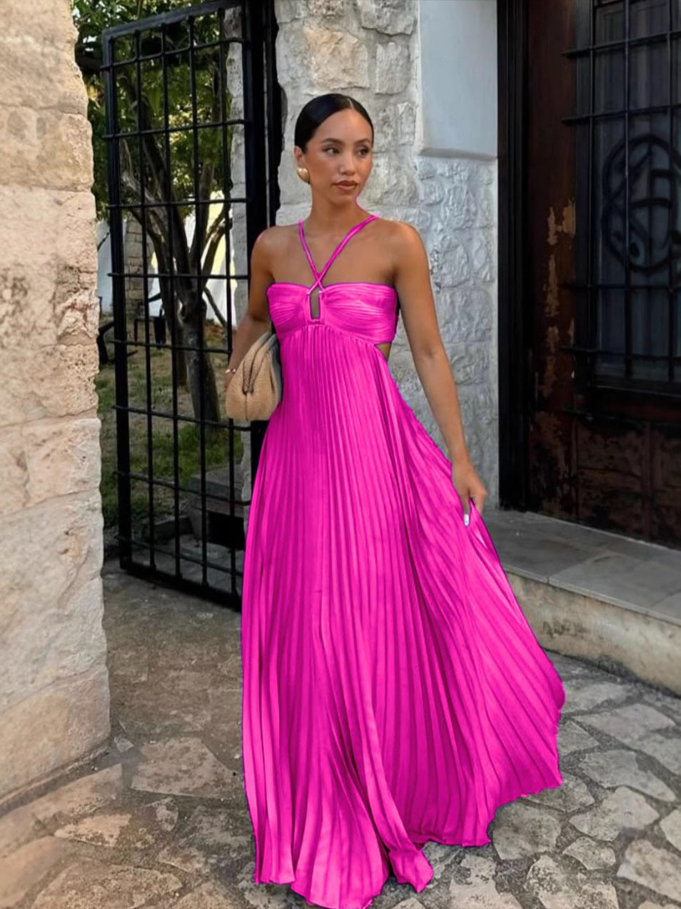 Celeste Pleated Maxi Dress