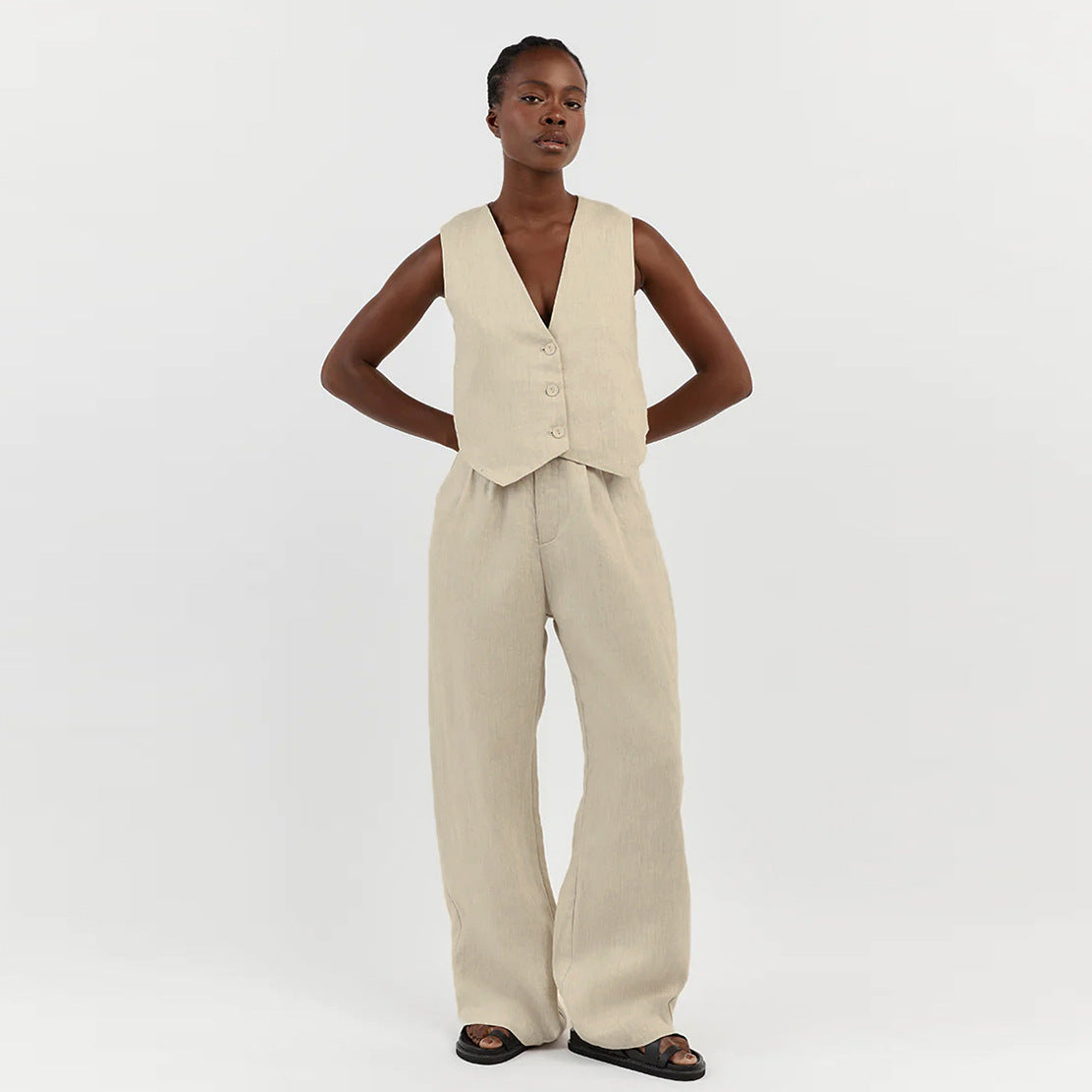 Emeraude Elegance Wide-Leg Jumpsuit