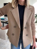 Madison Textured Double-Breasted Blazer