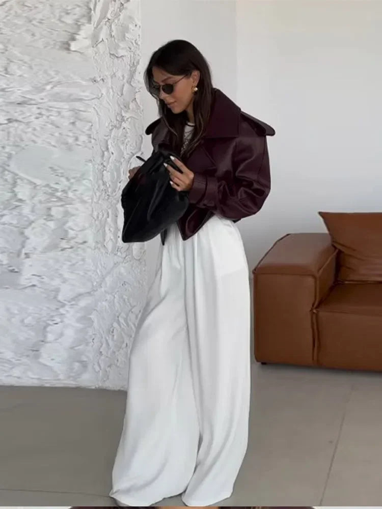 Vesper Short Faux Leather Jacket
