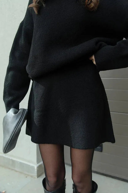 Aura Soft Knit Sweater + Skirt Set
