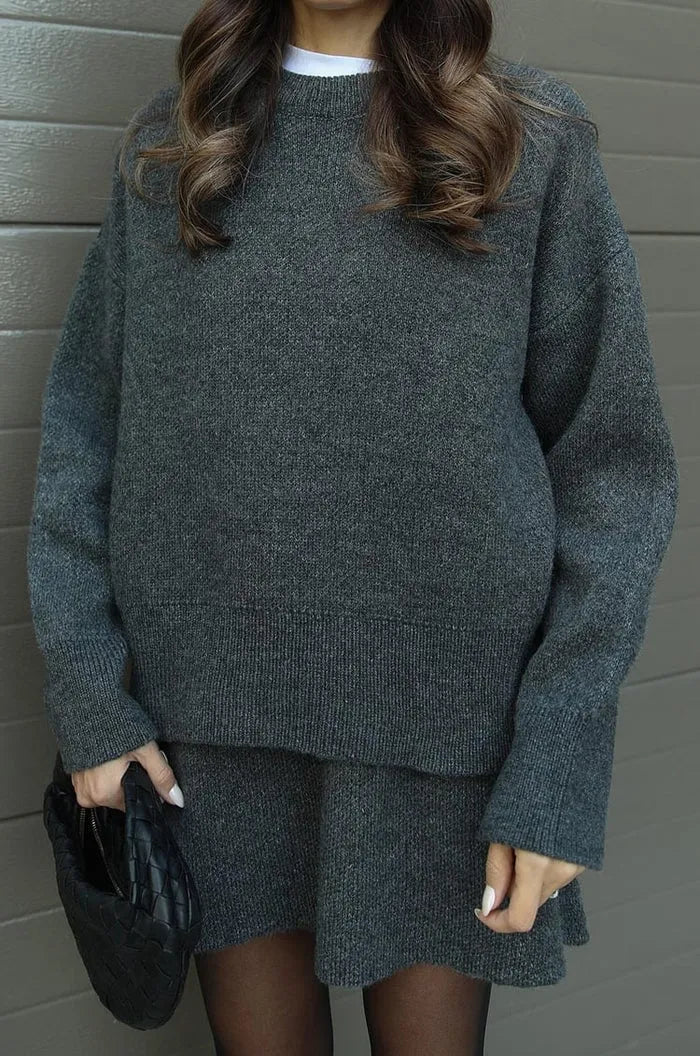 Aura Soft Knit Sweater + Skirt Set