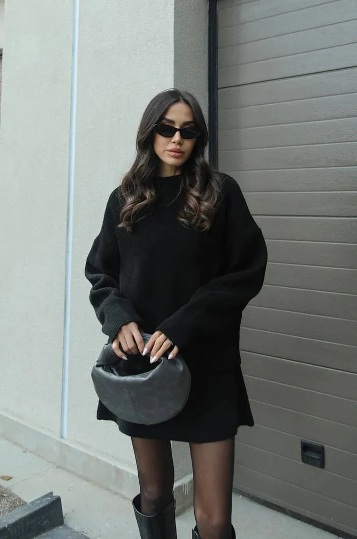 Aura Soft Knit Sweater + Skirt Set