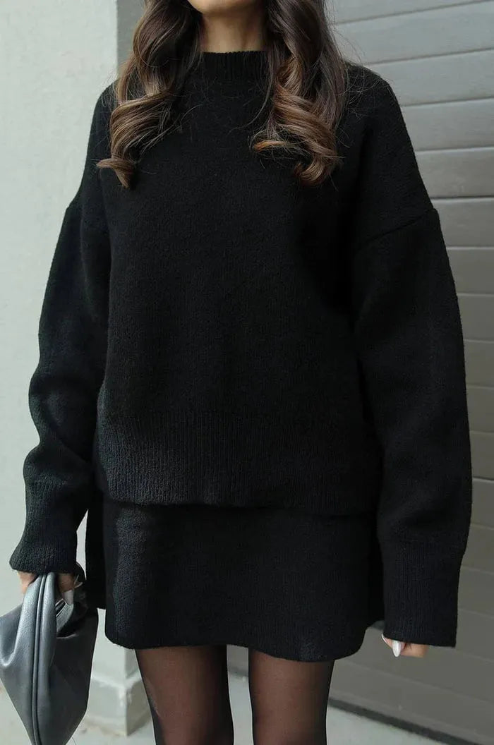Aura Soft Knit Sweater + Skirt Set