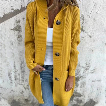 Sofia Hooded Mid-Length Cardigan